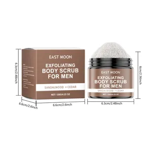 East Moon men exfoliating body scrub sandalwood cedar moisturizing deep cleansing body skin care