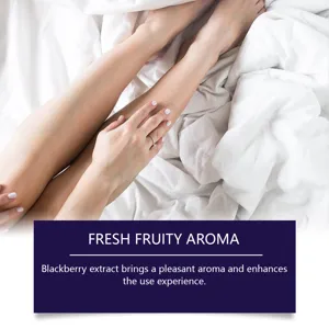 Blackberry body scrub for smooth and soft skin, gentle exfoliating product detail view.