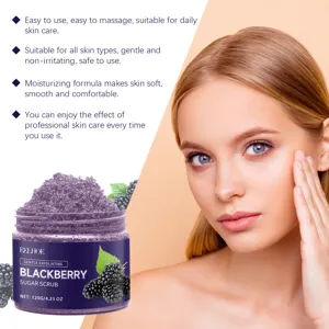EELHOE blackberry sugar scrub for gentle body exfoliating and moisturizing skincare care.