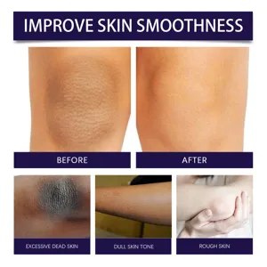 Body scrub detail showing skin smoothness improvement, effective exfoliation and dead skin removal.