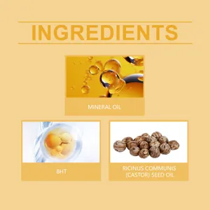 Vue détaillée des ingrédients d'huile de ricin bio, montrant des soins essentiels pour la peau.