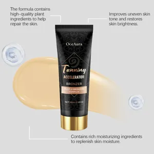 OceAura acelerador de bronceado bronzer crema corporal cuidado de la piel 100g vista detallada