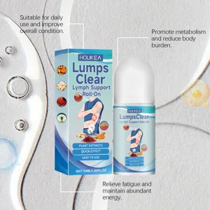 HOUKEA líquido corporal roll-on de soporte linfático 50ml, extractos vegetales.