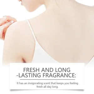 Body moisturizing spray detail showcasing refreshing and long-lasting fresh skin care.