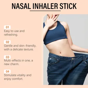 Inalatore nasale stick rinfrescante erba tubo respirazione cura benessere dettaglio