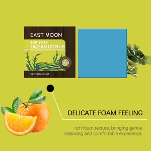 EAST MOON Savon Solide Homme Océan Agrume 100g Nettoyage Doux Soin Corps Rafraîchissant