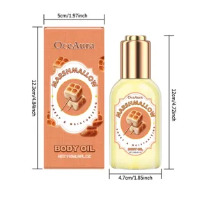 OceAura Huile Corporelle Marshmallow 118ml, huile hydratante et nourrissante pour le soin de la peau.