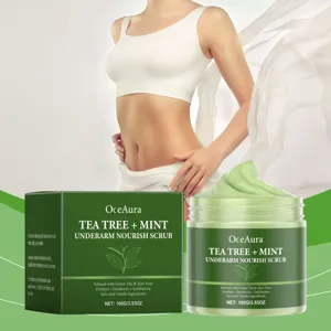 OceAura Tea Tree Mint Underarm Nourishing Body Scrub Deep Cleaning Exfoliating Moisturizing Body Care Scrub