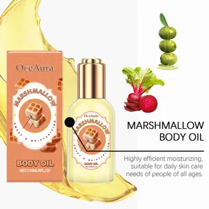 Huile corporelle OceAura Marshmallow 118ml pour soin quotidien, hautement hydratante et nourrissante.