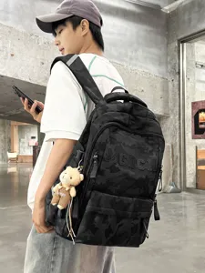 Urban style large capacity camouflage backpack for students with laptop compartment