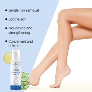 Spray dépilatoire doux OceAura 100ml, formule apaisante pour le soin des jambes lisses détail.