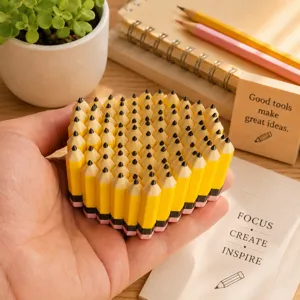 Creative pencil honeycomb stress relief toy, unique geometric desk decoration and relaxing item.