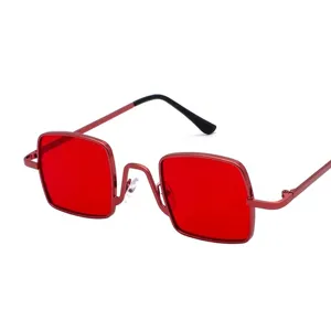 Steampunk Retro Vierkante Zonnebril Voor Dames Heren Metalen Frame UV400 Mode Zonnebril Punk Stijl Hip Hop Vierkant Montuur Brillen