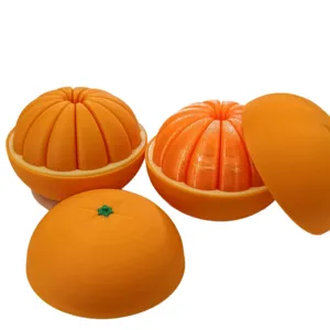 Jouet Fidget Agrume Imprimé en 3D Orange Relaxante Puzzle Anti-Stress Décoration Bureau