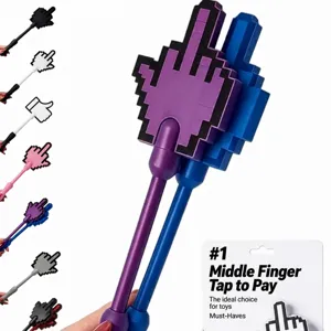Lustiges Pixel Mittelfinger Zauberstab Spielzeug, Neuheit Party Streich Geschenk, bunt.
