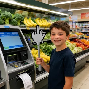 Kontaktloser Bezahlstab mit Mittelfinger Motiv, lustiges Neuheits-Zubehör für Alltag.