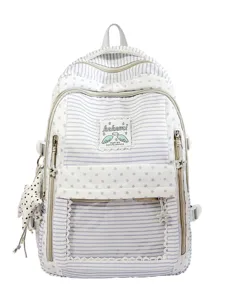 Mochila escolar japonesa a rayas con estrellas y ventana transparente Ita-bag