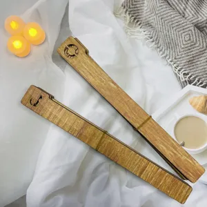 Marcapáginas divisor de discos de madera y artesanía de madera creativa para decoración.