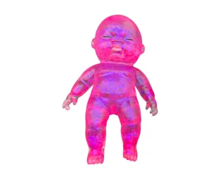 Pink glitter stress relief toy cute squishy doll slow rising fidget toy for kids adults