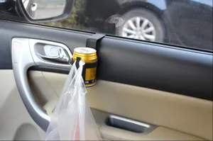 Car door hanging cup holder multi-functional automotive beverage storage rack for vehicle interior.