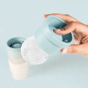 Silikon Eiskugelform Bereiter fuer den Hausgebrauch mit Pressloesung Design Eiskugeln