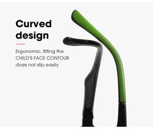 Ergonomisches geschwungenes Bügeldesign für rutschfeste Silikon-Blaulichtbrillen
