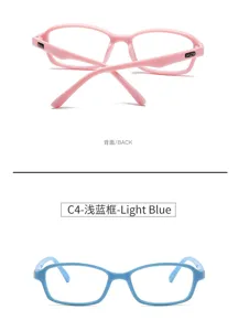 Blaulichtfilter-Brille für Kinder mit flexiblem Silikonrahmen in Pink und Blau
