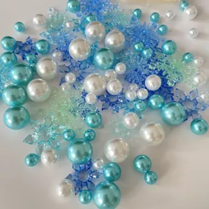 Perle di riempimento per vasi a fiocco di neve e decorazioni galleggianti per feste.