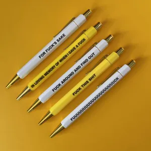 Lustige Kugelschreiber 5er Set, sarkastische Sprüche Druckkugelschreiber für Büro und Geschenk.