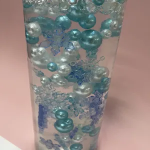 Perle di riempimento per vaso a fiocco di neve e cristalli galleggianti per candeliere.