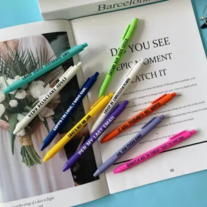 Σετ αστεία στυλό διαρκείας με χιουμοριστικά γνωμικά και πολύχρωμα για γραφείο.