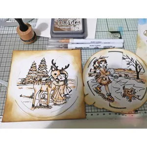 Vista dettagliata di fustelle per scrapbooking biglietto di carta, design carta a meccanismo.