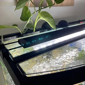 aquarium plant holder detail view, hanging pot for fish tank rim, aquatic plants aquatic pot