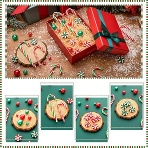 Belle decorazioni di riempimento per vasi con bastoncini di zucchero e perle di Natale