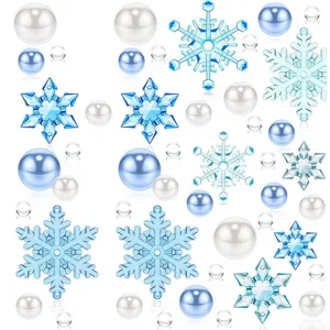 Riempitivo per vasi fiocco di neve perle galleggianti per portacandele decorazione