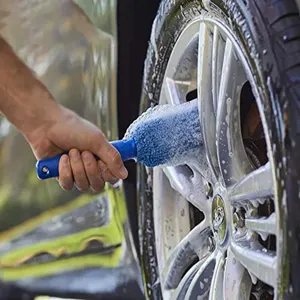 Spazzola per cerchi auto in microfibra strumento di pulizia per pneumatici auto dettaglio