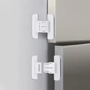 Kinderveiligheid slot voor koelkast zelfklevende deur dubbele gesp design witte