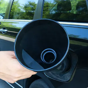 Foldable plastic car oil funnel long tube retractable universal motorcycle fuel funnel detail.
