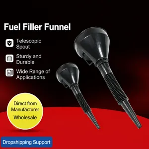 Car Oil Funnel Long Tube Foldable Retractable Plastic Funnel Universal Portable Fluid Transfer Tool For Car Vehicle
