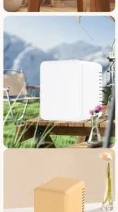 Mini portable makeup fridge 4l skincare cosmetic cooling and warming appliance for car travel.