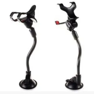 Supporto per cellulare da auto universale con collo d'oca flessibile e forte ventosa.