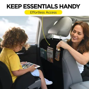 Organizador para respaldo de asiento de coche con bolsillos de malla bolsa colgante.