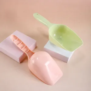 Pelle à Nourriture pour Animaux en Plastique Épais Multicolore Chien Chat Pelle d'Alimentation Grande Capacité Cuillère Accessoires