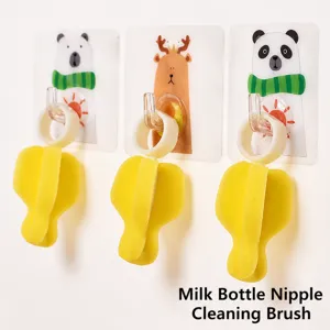 Baby Nipple Cleaning Brush Sponge Bottle Cleaner Tool For Newborn Daily Kitchen Cleaning Practical Mini Brush