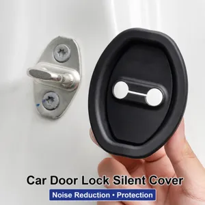 Silicone Car Door Lock Protection Cover Shock Absorbing Pad Universal Auto Door Lock Buckle Protector Car Accessories