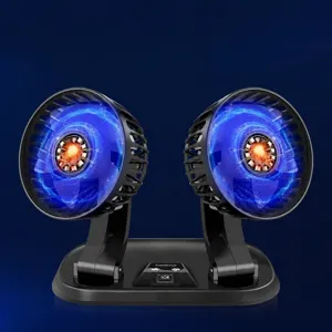 Car Fan USB Charging Plug Quiet Cooling Fan Adjustable Angle Portable Automotive Interior Accessories
