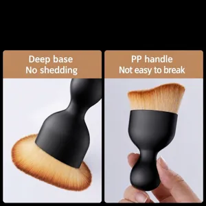 Car interior soft bristle cleaning brush for air vent dust removal, durable PP handle.