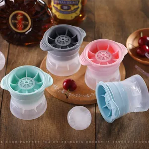 Moule à glaçons rond en silicone pour whisky et cocktails, grand fabricant de sphères.