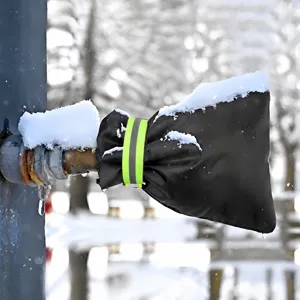 Winter outdoor faucet cover waterproof insulated oxford cloth pipe frost protector 1pc