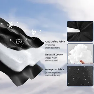 Waterproof and wear-resistant thickened oxford cloth fabric for outdoor winter protection.